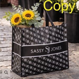 Sassy Jones Black and White Patterned Tote - 3 Bags included